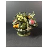 Jade Stone Fruit Basket Arrangement