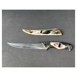 Eagle Handle Stainless Steel Knife w/ Sheath