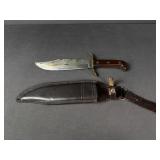 Vintage Bowie Style Hunting Knife w/ Sheath