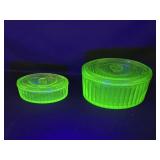 2 Uranium Oval Fridge Dishes