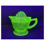 Uranium Glass Juicer with Measuring Cup