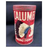 Calumet baking powder metal tin