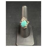 Floral Turquoise style ring