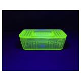 Uranium Glass Refrigerator Dish