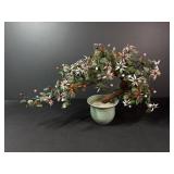 Jade Floral Bonsai Tree in Celadon Planter
