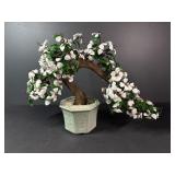 Jade & Hardstone White Blossom Tree Arrangement