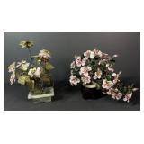 Rose Quart Glass Floral Decor