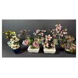 Glass Floral Mini Bonsai Tree Decor
