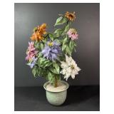 Large Jade & Hardstone Flower Tree Arrangement