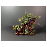 Glass/Stone Grapes Decor