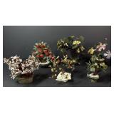 Glass Mini Floral Bonsai Tree Decor