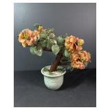 Jade & Hardstone Flower Tree Arrangement - Small