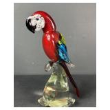 Parrot Glass Paperweight/ Figurine
