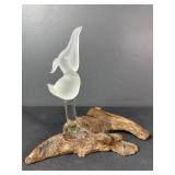 Glass Pelican Figure art