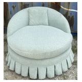Vintage Blue Circular Lounge Chair