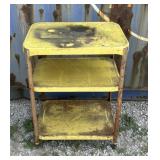 Yellow 3 Tier Metal Cart