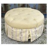 Yellow Floral Ottoman