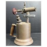 Vintage Brass Blowtorch with Wood Handle