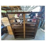 Wooden Shelf with Contents