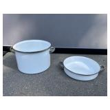 White Enamel Pots