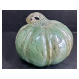 Art Glass Pumpkin with Curled Stem