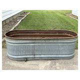 Vintage Galvanized Oval Stock Tank