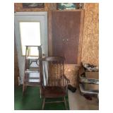 Rocking Chair, Contents of Cabinet, and More