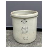 6 Gal Western Stoneware Maple Leaf Crock