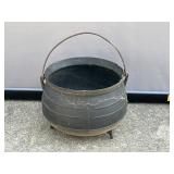 Antique Cast Iron Kettle with Bail Handle