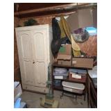 Contents of Wall Antique Wooden Cabinet