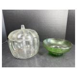 Pumpkin Glass dish and more