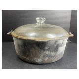 Wagner ware cast iron pot with glass lid