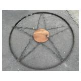 Large Metal Star Frame with String Lights