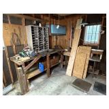 Corner Lot Of Wood & Tools