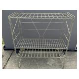 Vintage 3-Tier Folding Wire Storage Rack 42" x 38"
