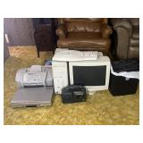 Old Dell computer, monitor, and more