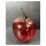 Red Apple Glass Piece Paperweight