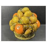 Vintage Inarco Ceramic Fruit Basket Cookie Jar