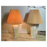 2 Bamboo Style Lamps