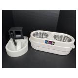 Our pets food bowl and Dynaflo water bowl