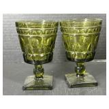 Green Glass Cups