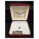 14K Gold Leaf Pendant with Jewelry Box