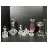 Decanter, honey jars and more glassware