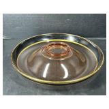 Pink Glass good rimmed Platter