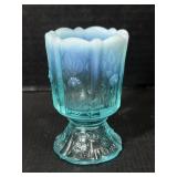 Fenton blue glass Toothpick holder