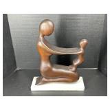Gert Olsen "Mother & Child" Wooden Sculpture