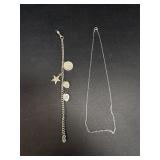 Sterling Silver Charm Bracelet & Necklace