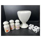 Salt and Pepper shakers and more