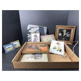 Framed Art, Coin Clock & Decorative Pictures