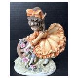 Lefton blown up skirt Ceramic Figure